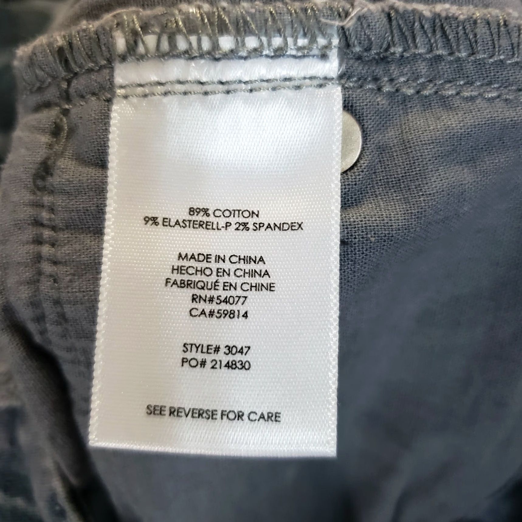 Vintage Cabi 3047 Womens Printed Skinny Jeans sz 2 Blue Gray Low Rise Jeans Womens 2 Gray Skinny 30in inseam Rise 7.5" Regular Cotton Blend Denim Vintage: No Size 26" / US 2 / IT 38 - 6 Thumbnail