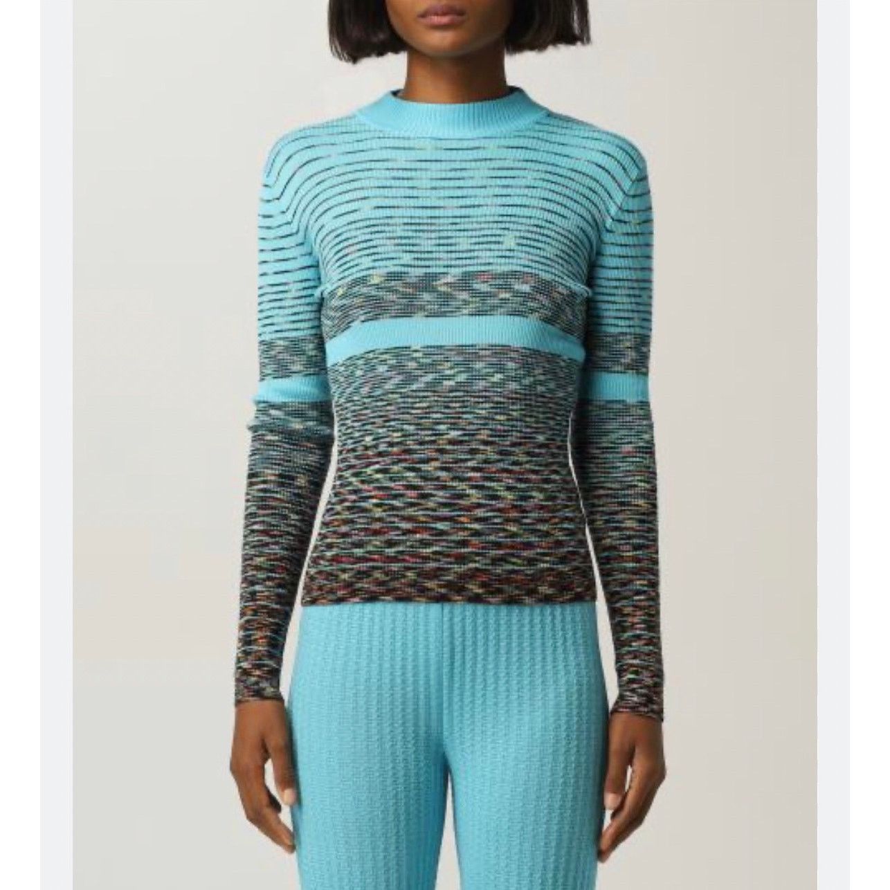 Missoni M Missoni Collection patterned intarsia-knit Sky sweater Size XS / US 0-2 / IT 36-38 - 1 Thumbnail