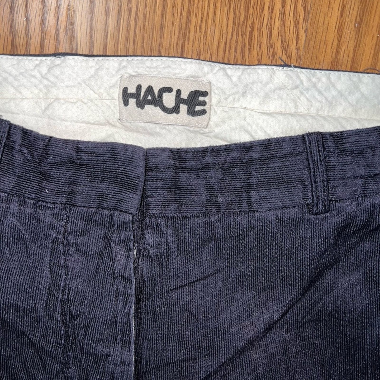Hache Italian Designer Hache Crinkled Corduroy Wide-Leg Pants! Size 30" / US 8 / IT 44 - 3 Thumbnail