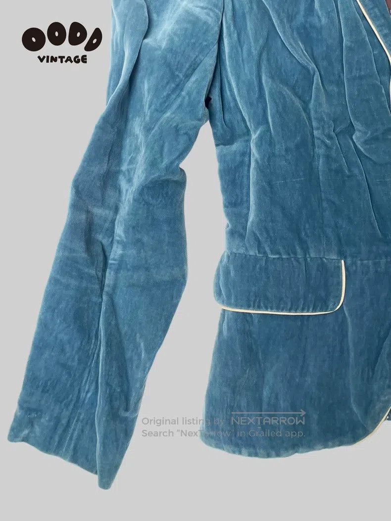 Jean Paul Gaultier Jean Paul Gaultier Blue Velvet Jacket Size US S / EU 44-46 / 1 - 7 Thumbnail