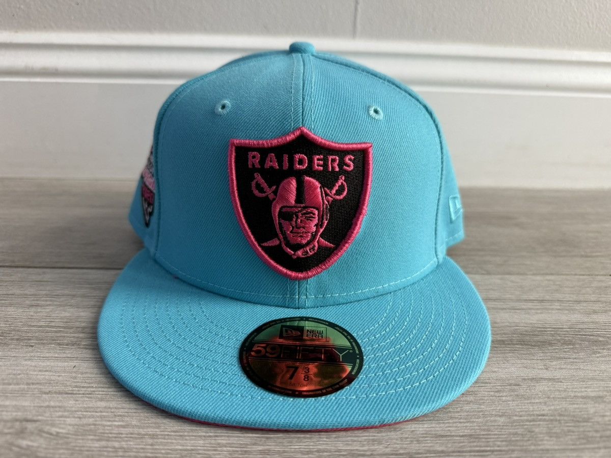 NFL × New Era Las Vegas Raiders New Era Neon Blue Vice Fitted Sz 7 3/8 Size ONE SIZE - 1 Thumbnail