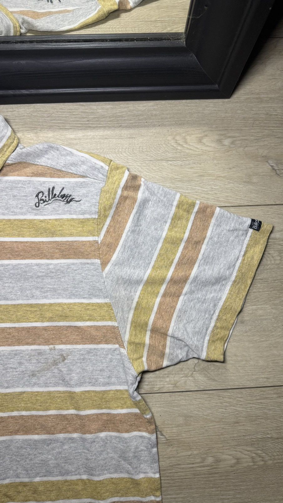 Billabong Y2K 2000s Billabong Striped Polo Embroidered Logo Size US L / EU 52-54 / 3 - 2 Thumbnail