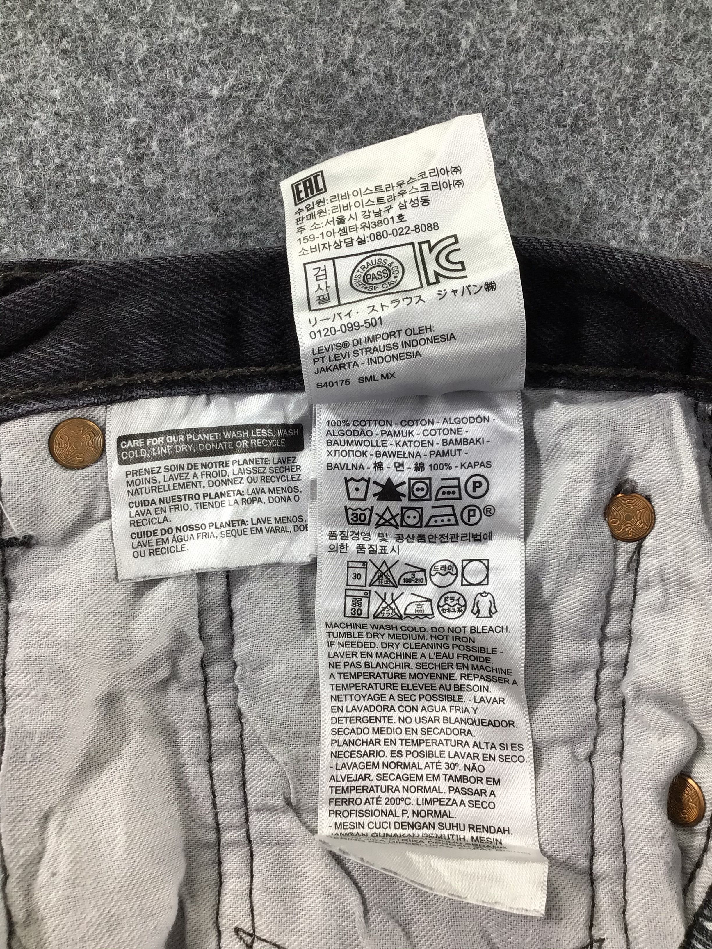 Levi's × Vintage Levis 501 Jeans Faded Black Denim -J347 Size US 36 / EU 52 - 12 Thumbnail