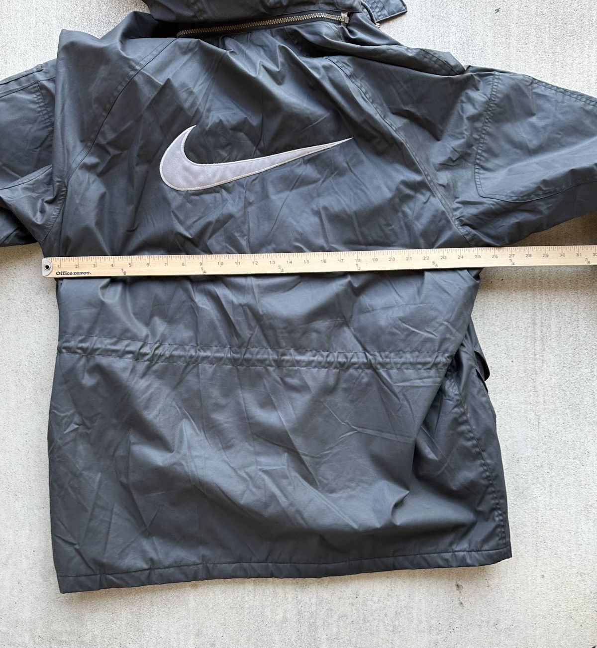 Nike × Vintage Vintage Nike Jacket Bomber Semi Trench Big Swoosh 90s Size US XXL / EU 58 / 5 - 11 Thumbnail