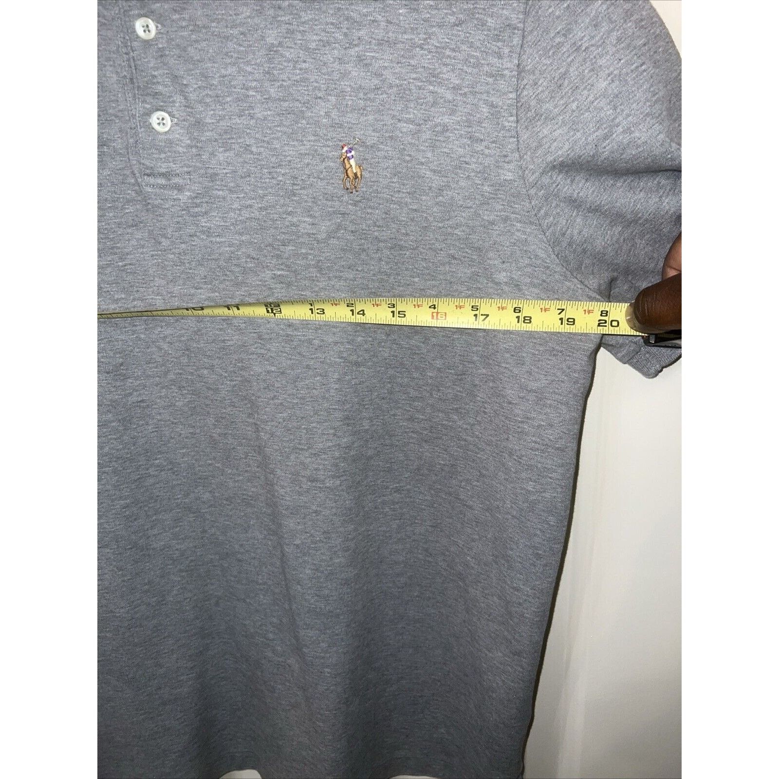 Polo Ralph Lauren Ralph Lauren Polo Shirt Short Sleeve Mens Large Heather Grey Size US L / EU 52-54 / 3 - 6 Thumbnail