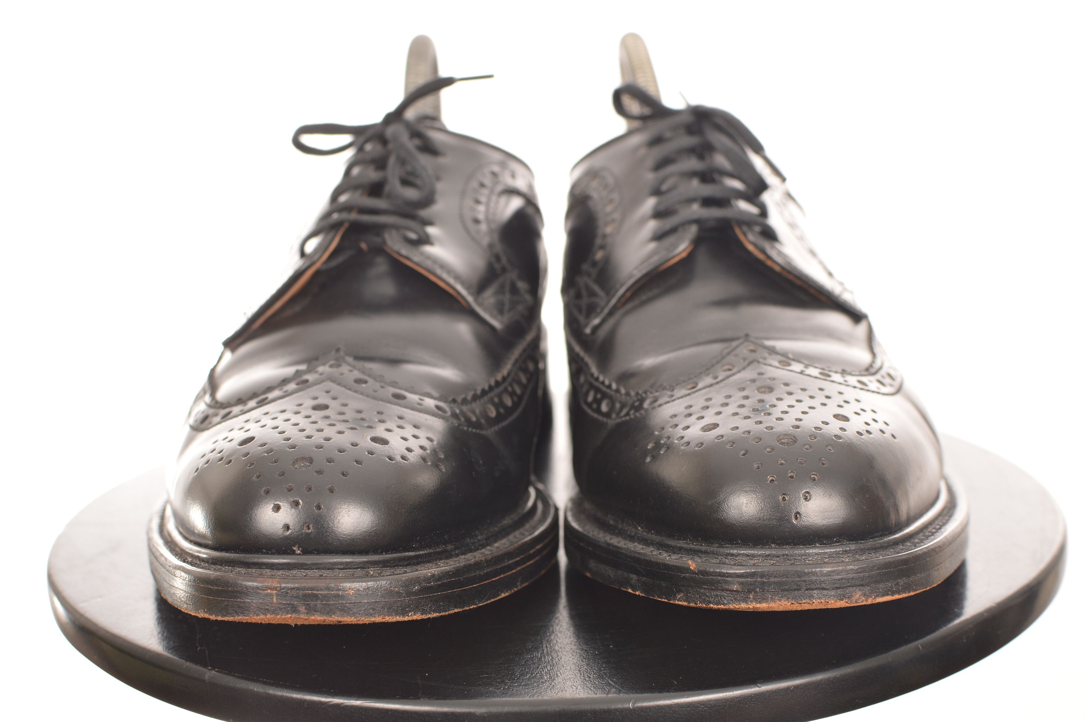 Loake DDP Loake 803B Black Leather Brogue Lace Up Shoes Size US 9 / EU 42 - 3 Thumbnail
