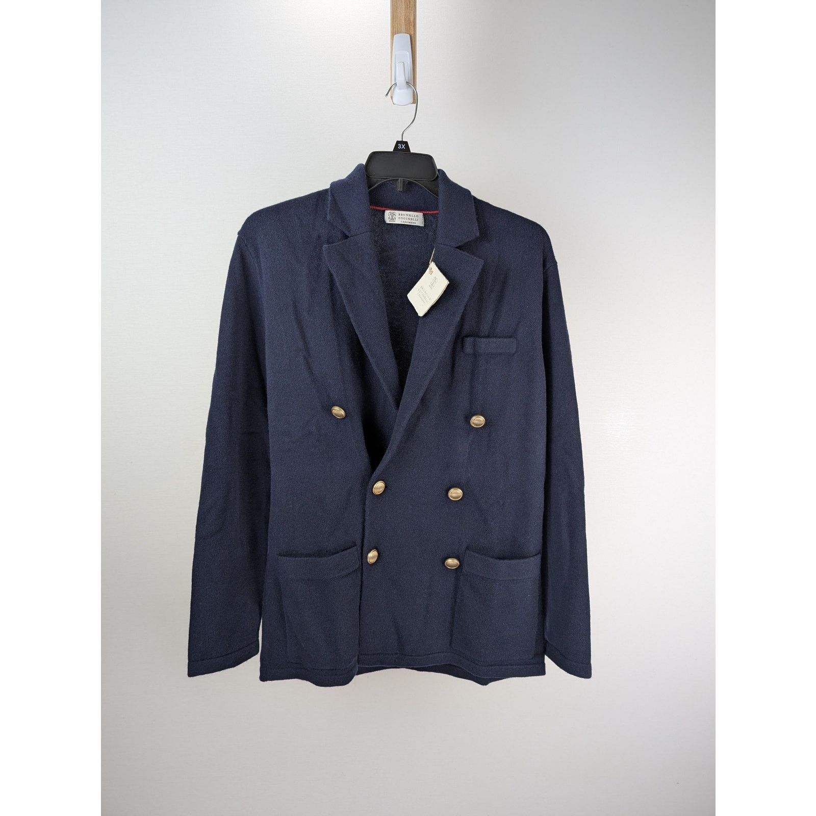 Brunello Cucinelli o1rshd1 CC20 Double-Breasted Blazer in Blue Size US M / EU 48-50 / 2 - 8 Thumbnail