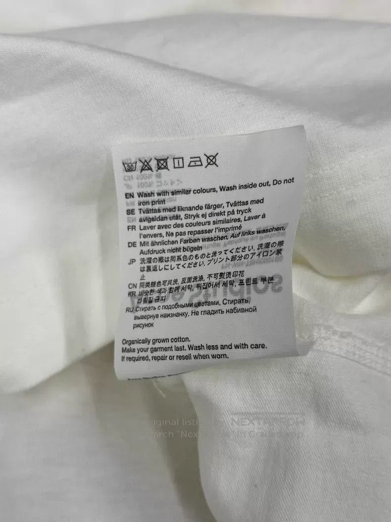 Acne Studios Acne Studios White Letter Short Sleeve T-Shirt Size XS / US 0-2 / IT 36-38 - 5 Thumbnail