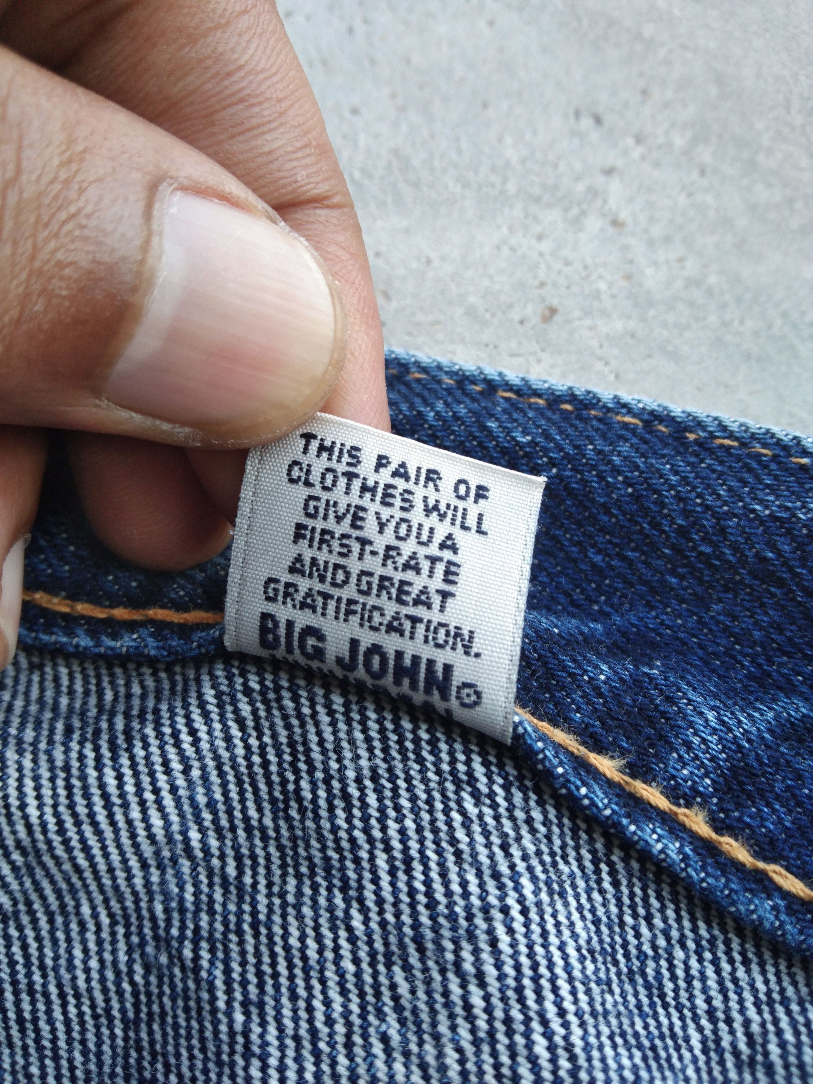 Japanese Brand Vintage Distressed Big John Loose Baggy Jeans 36x31 Size US 36 / EU 52 - 15 Thumbnail