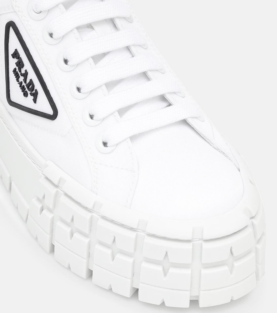 Prada o1B3y1r0526 Wheel Gabardine Sneakers in White Size US 6 / IT 36 - 5 Thumbnail