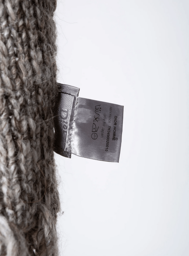 Dior × Hedi Slimane FW07 Dior Homme Navigate Slimane Chunky Knit Wool Scarf Size ONE SIZE - 3 Thumbnail