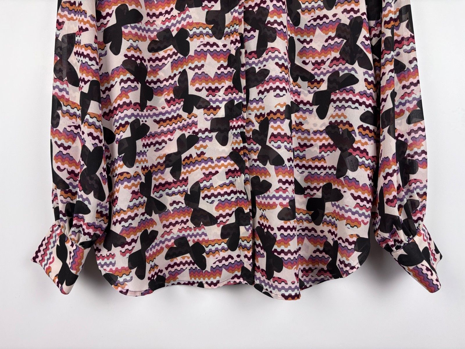 Missoni Missoni Lindex Butterfly Print Colorful Long Sleeve Shirt 42 Size M / US 6-8 / IT 42-44 - 3 Thumbnail