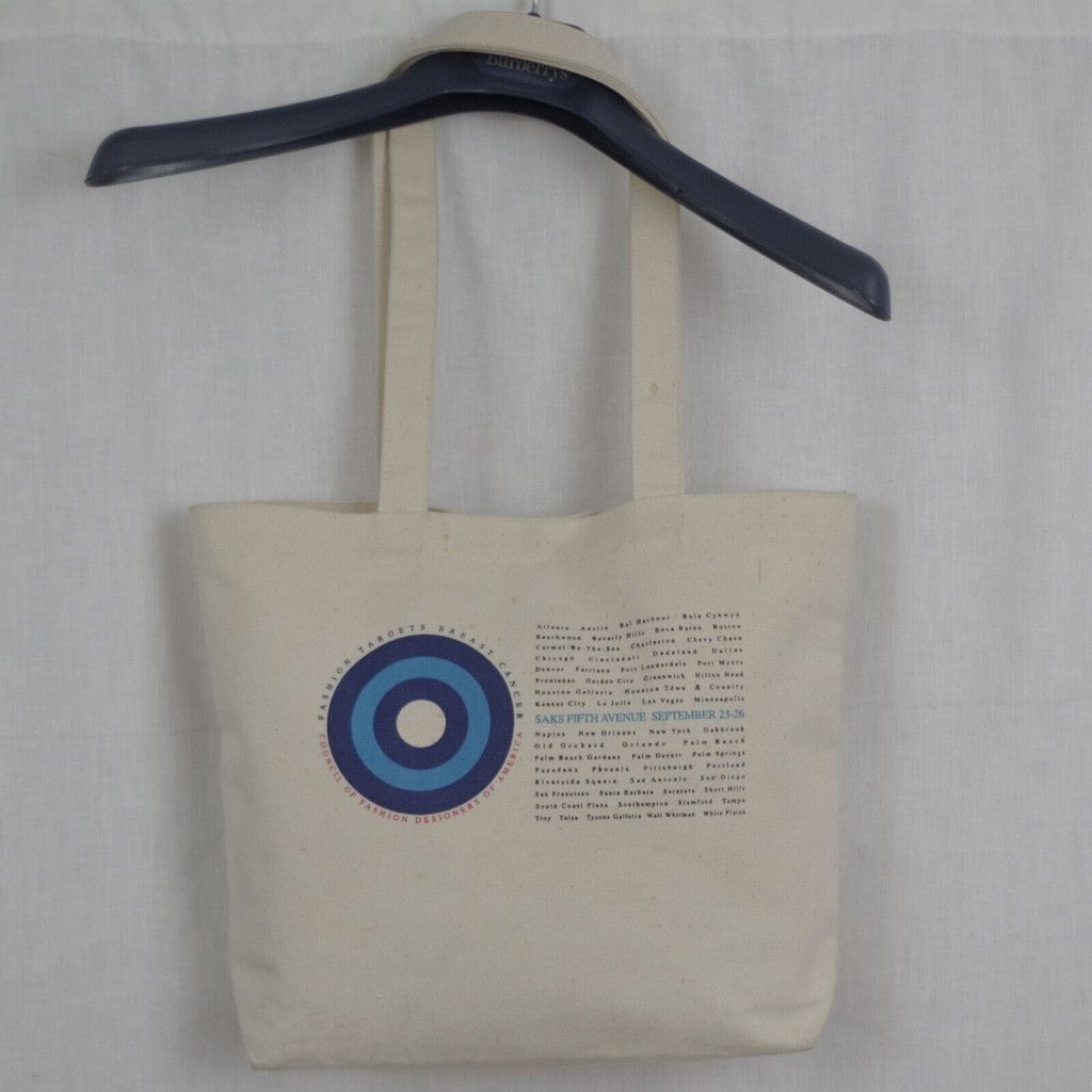 Ralph Lauren × Saks Fifth Avenue 1999 Fashion Targets Breast Cancer Saks Fifth Ave Cloth Tote Size ONE SIZE - 1 Thumbnail