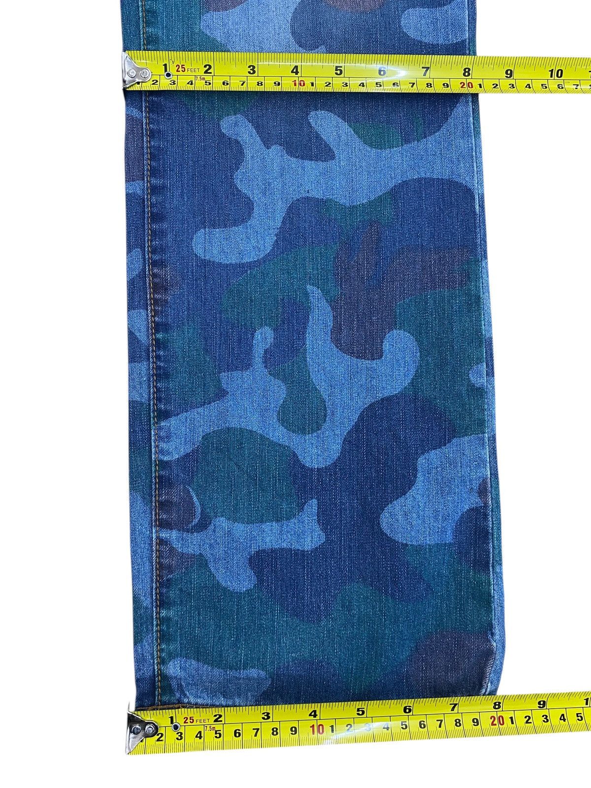 Japanese Brand Crazy Leopard Blue Camouflage Pattern Straight Cut Jeans Size US 32 / EU 48 - 9 Thumbnail