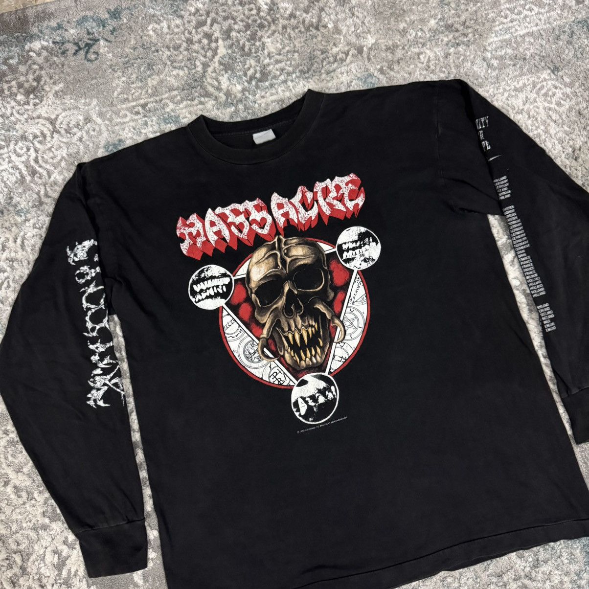 Band Tees Vintage 1992 Massacre Tee T - Shirt 90s Size US XL / EU 56 / 4 - 3 Thumbnail