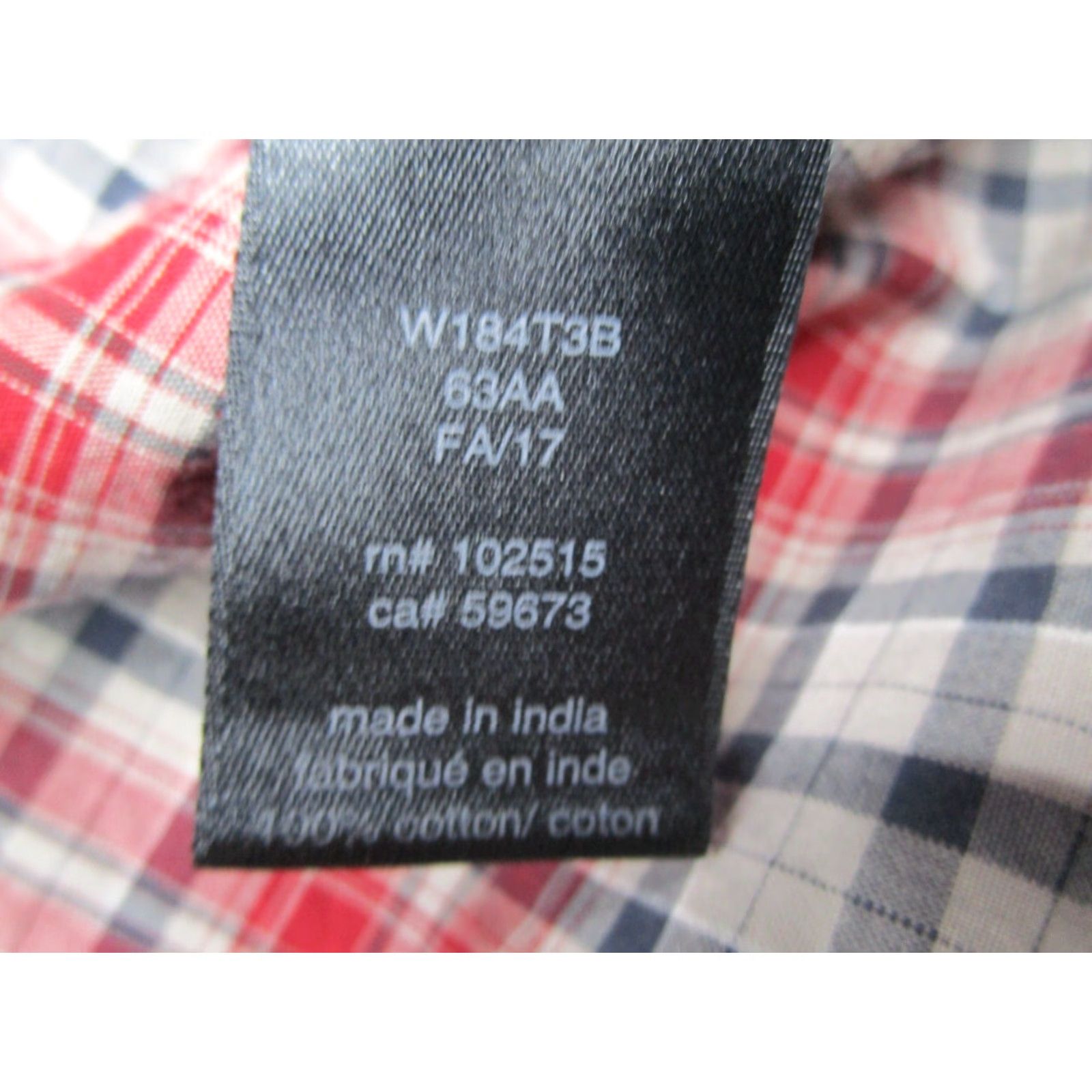 John Varvatos VINTAGE John Varvatos Star USA Shirt Mens Large Red Plaid Button Up Long Sleeve Cotton Casual Designer Workmen Size US L / EU 52-54 / 3 - 5 Thumbnail