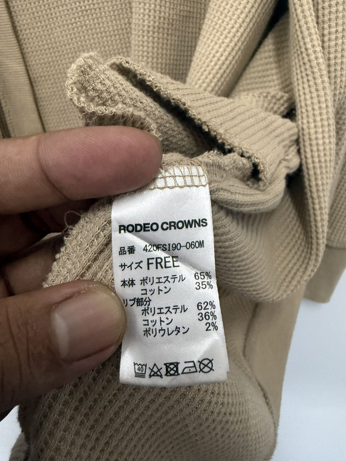 MIDNIGHT RODEO 🔥 Rodeo Crowns Japon Waffle Cotton Open Cardigan Size US L / EU 52-54 / 3 - 9 Thumbnail