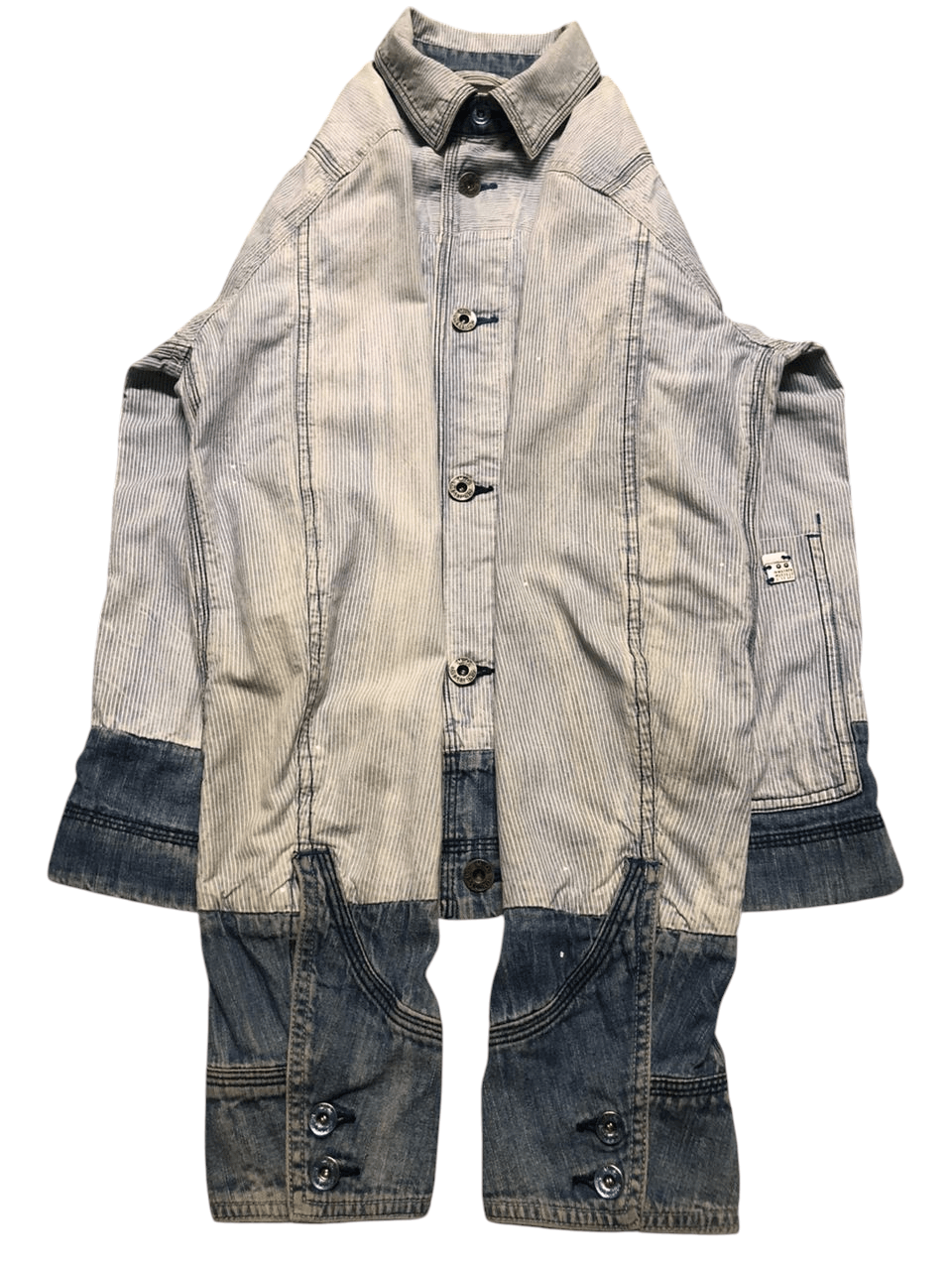 Diesel Diesel Denim Striped Cotton Jacket Shacket Buttons Faded Size US S / EU 44-46 / 1 - 5 Thumbnail