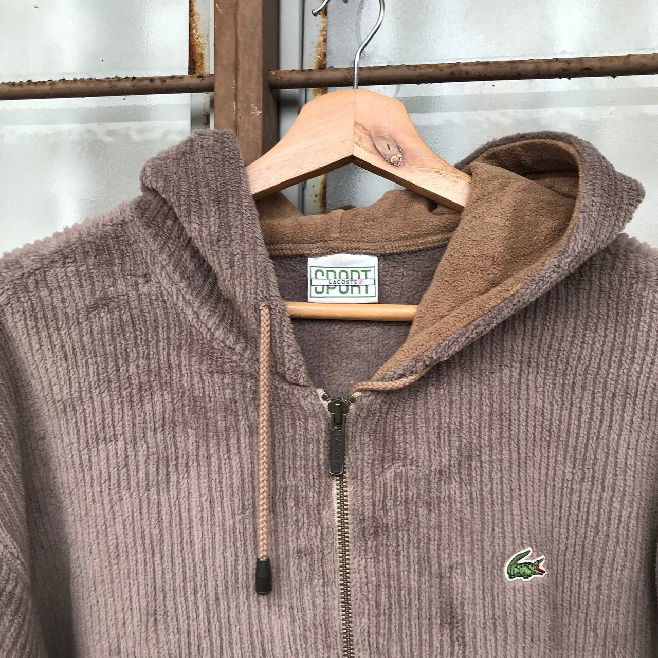 Lacoste × Vintage VINTAGE LACOSTE HOODIE X POLARTEX JUMPER BAGGY Size US XL / EU 56 / 4 - 12 Thumbnail