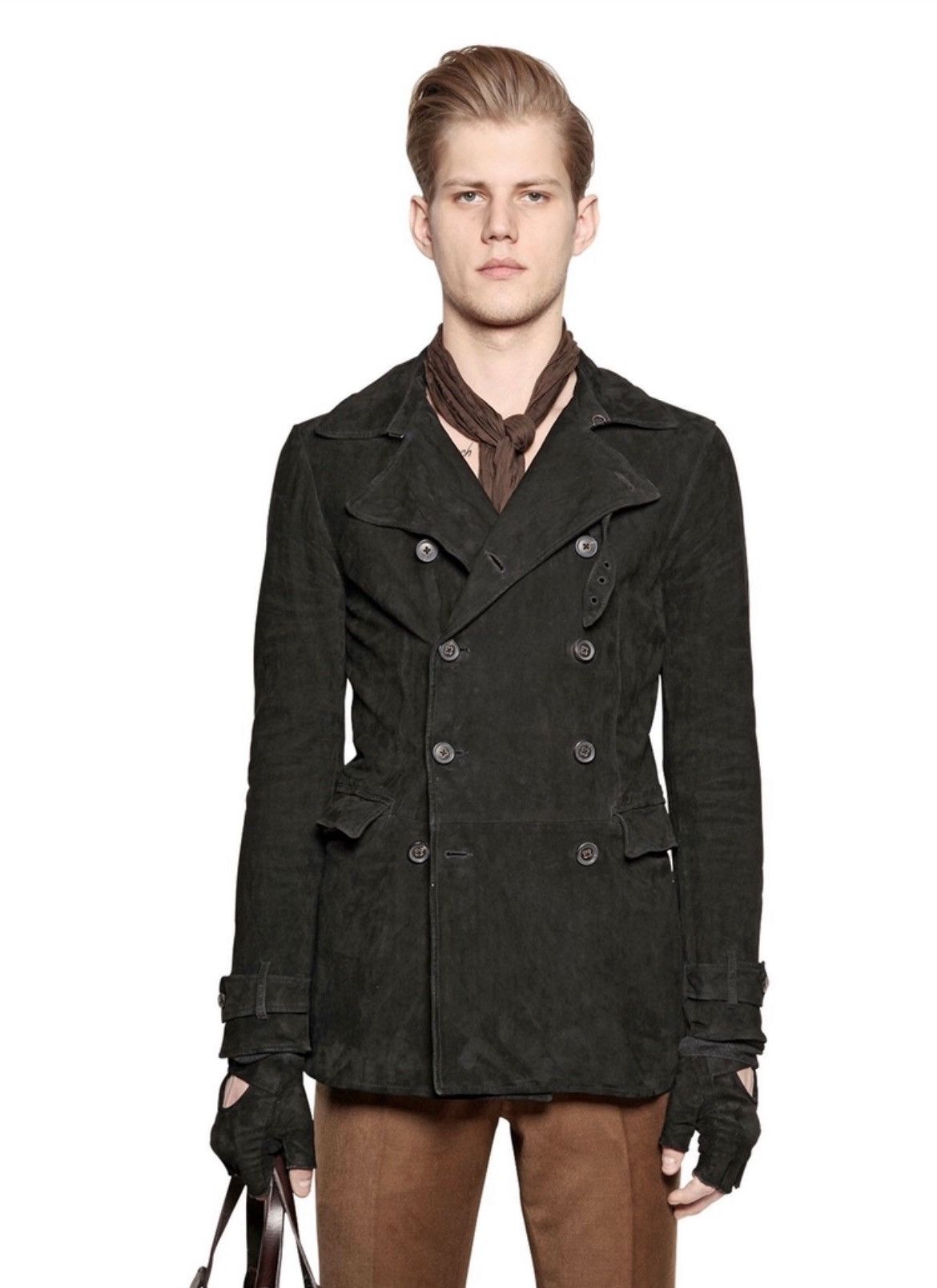 John Varvatos Suede Colonial Jacket. 48 Size US M / EU 48-50 / 2 - 2 Thumbnail