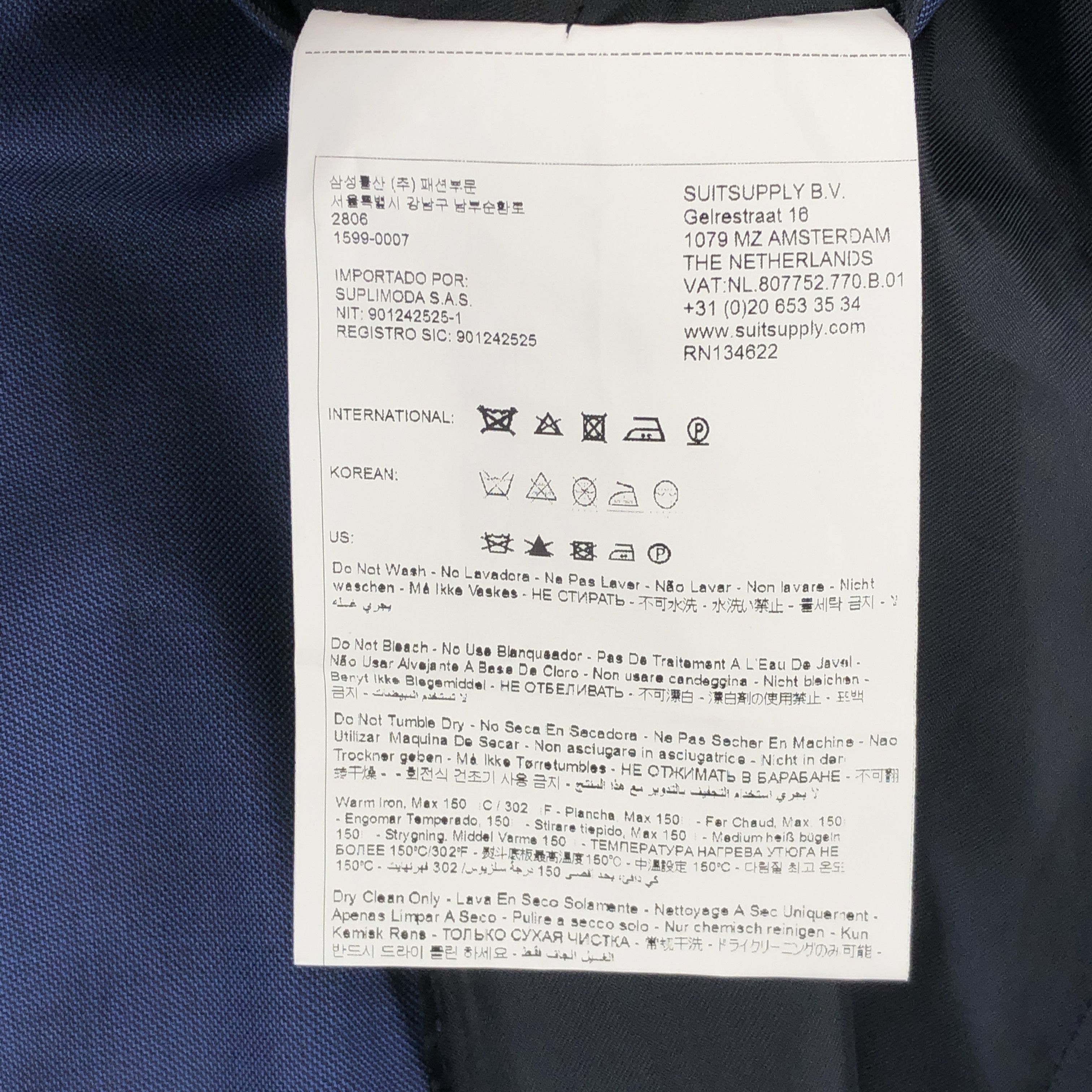 Suitsupply Lazio Pure Wool Blazer Size 4XL (EU:30; UK:50; US:50S) Size 50S - 10 Thumbnail