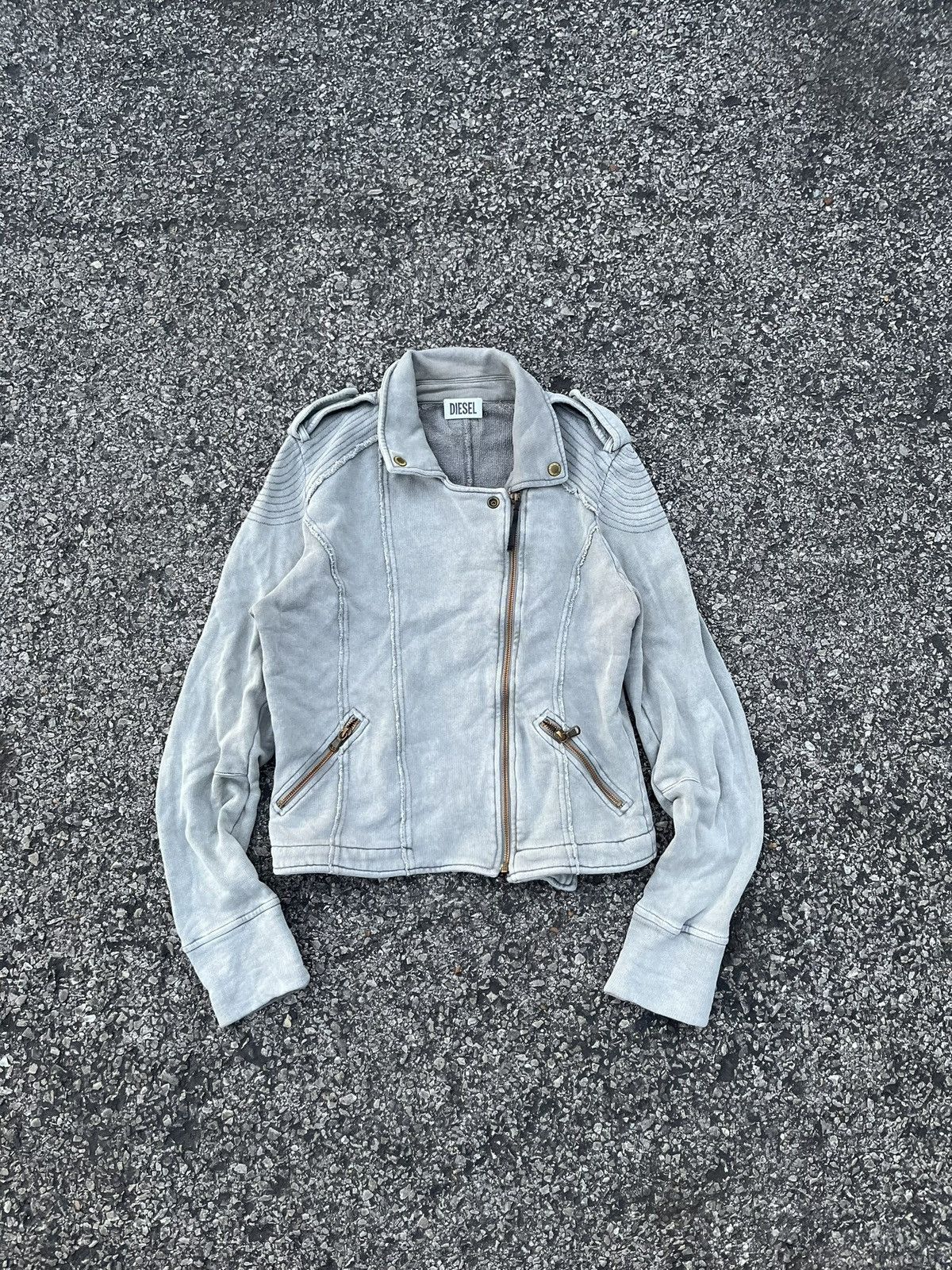 Vintage Diesel Asymmetrical Zip Sweatshirt Fencing Jacket