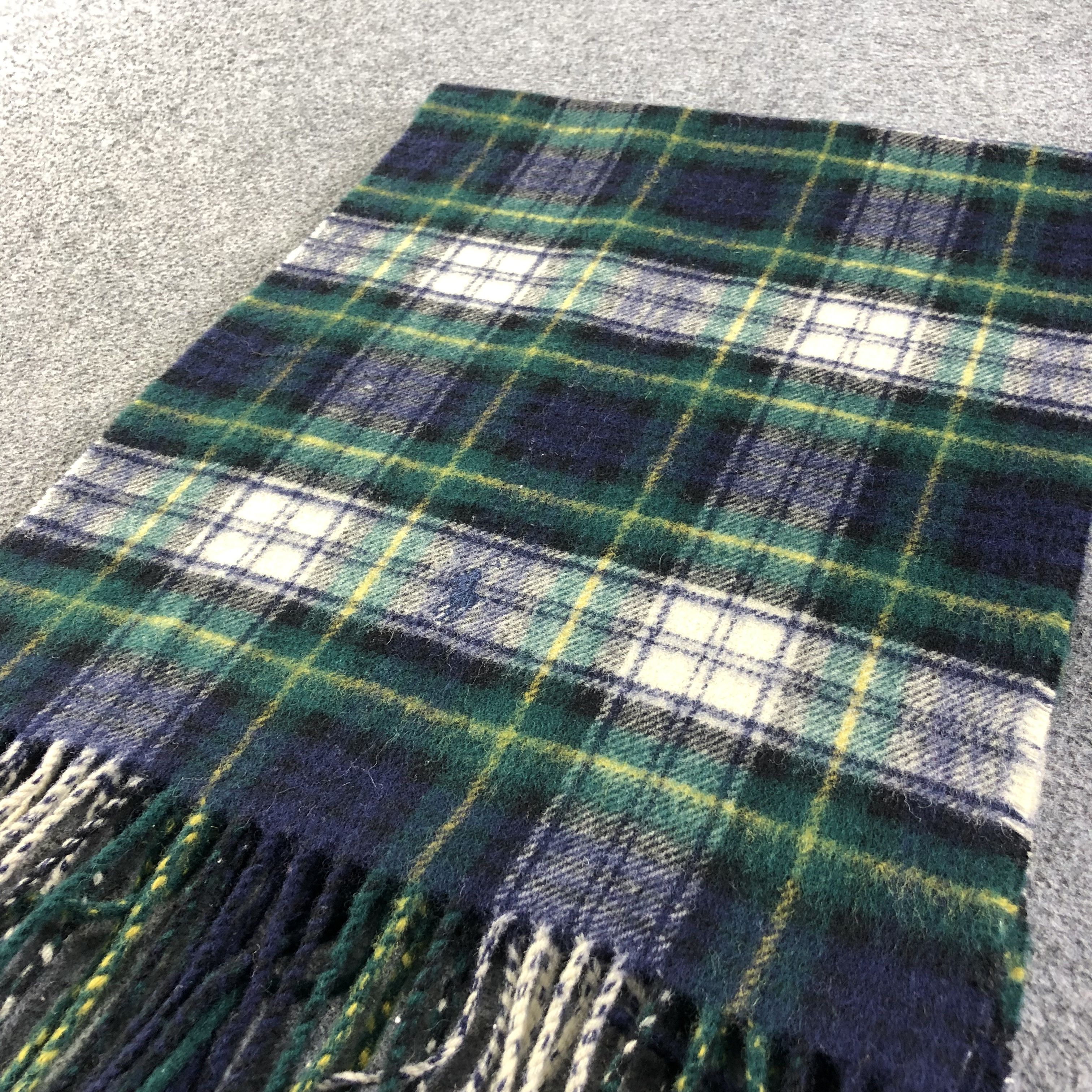 Polo Ralph Lauren Polo Ralph Lauren Tartan Wool Scarf Muffler V1125 Size ONE SIZE - 3 Thumbnail