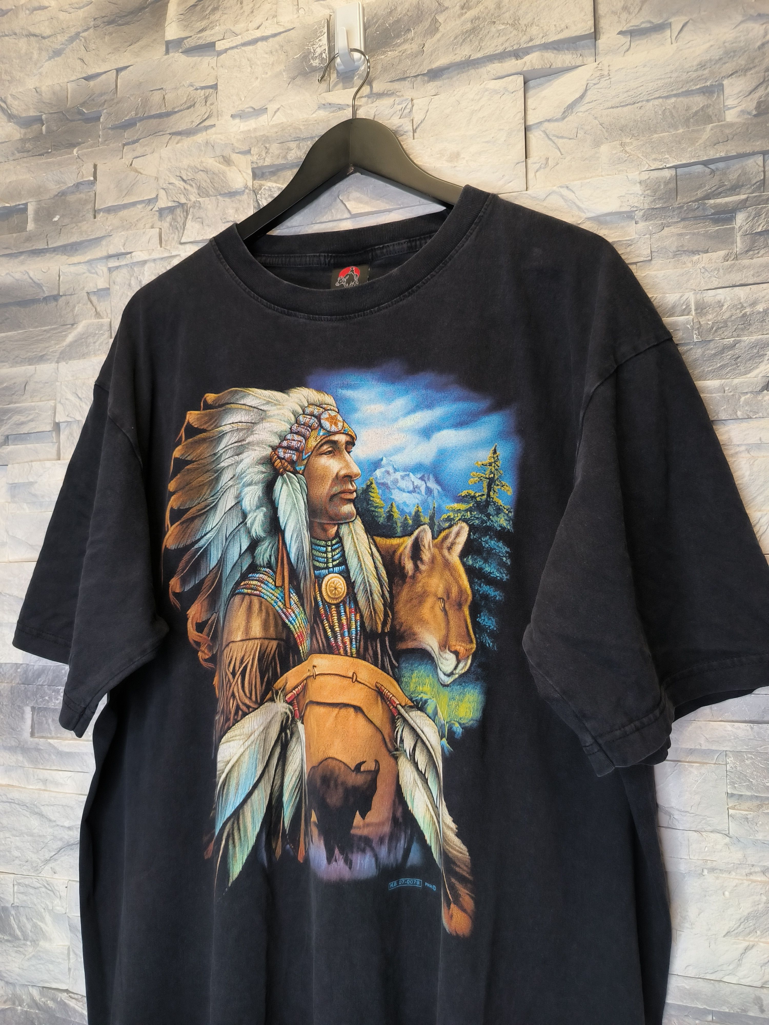 Other Vintage Hero Buff Indians T-Shirt Print Logo Tee Size US XXL / EU 58 / 5 - 2 Thumbnail