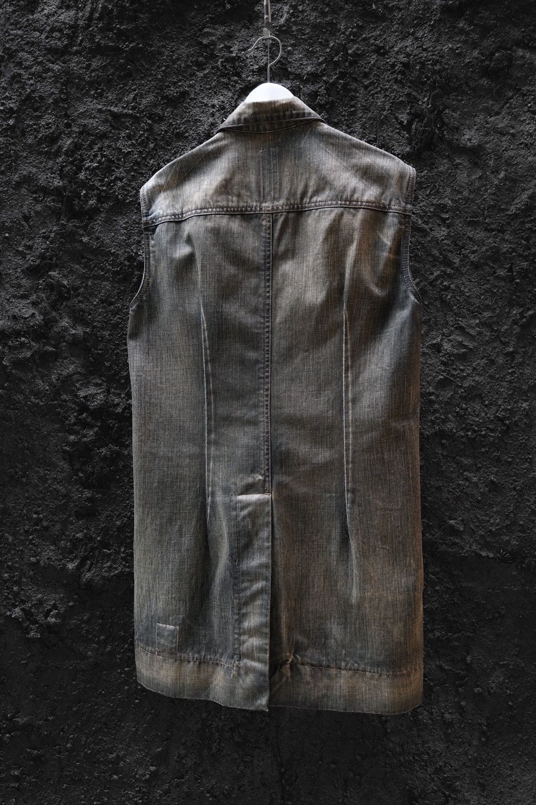 Rick Owens Drkshdw Rick Owens DRKSHDW Waxed Denim Long Vest Size US M / EU 48-50 / 2 - 5 Thumbnail