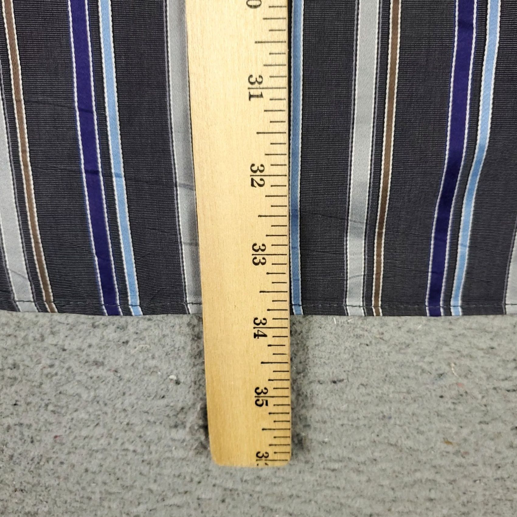 BUGATCHI Bugatchi Uomo Shirt Mens 2XL Blue Striped Button Up Long Sleeve Size US XXL / EU 58 / 5 - 4 Thumbnail