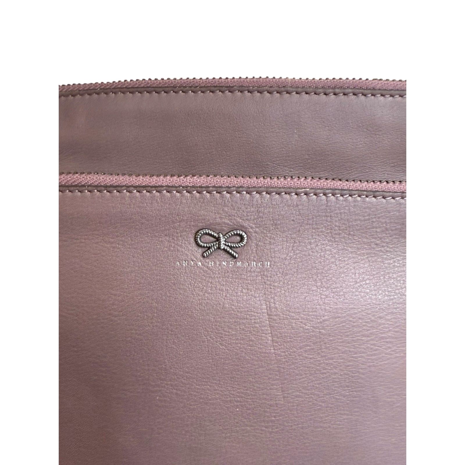 Anya Hindmarch Anya Hindmarch Newman Shoulder Bag Crossbody Palma Gray Leather Chain Strap Women Medium Womens Size ONE SIZE - 3 Thumbnail