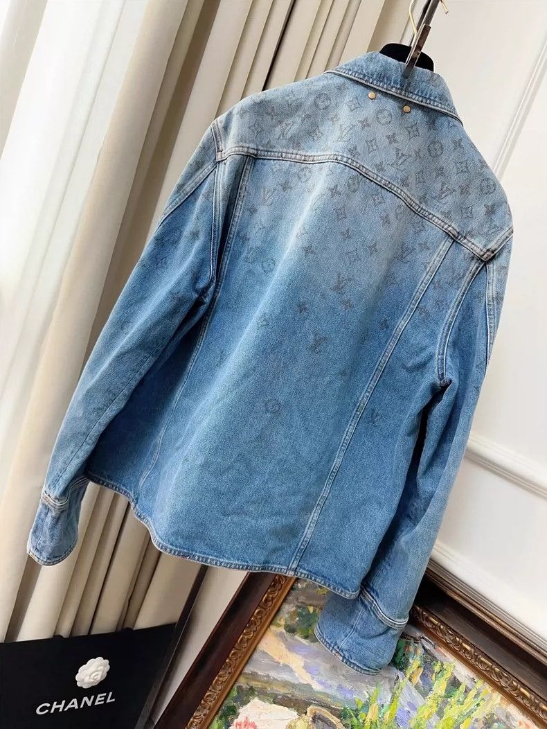 Louis Vuitton LOUIS VUITTON Blue presbyopic gradient denim jacket 2504-Ne Size US L / EU 52-54 / 3 - 2 Thumbnail