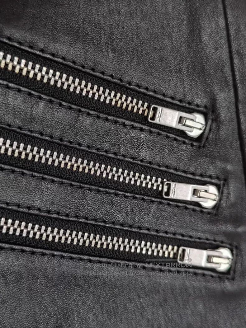 Saint Laurent Paris Saint Laurent Paris size F38 Zipper Women's Slim Leg Leathe Size 23" - 7 Thumbnail