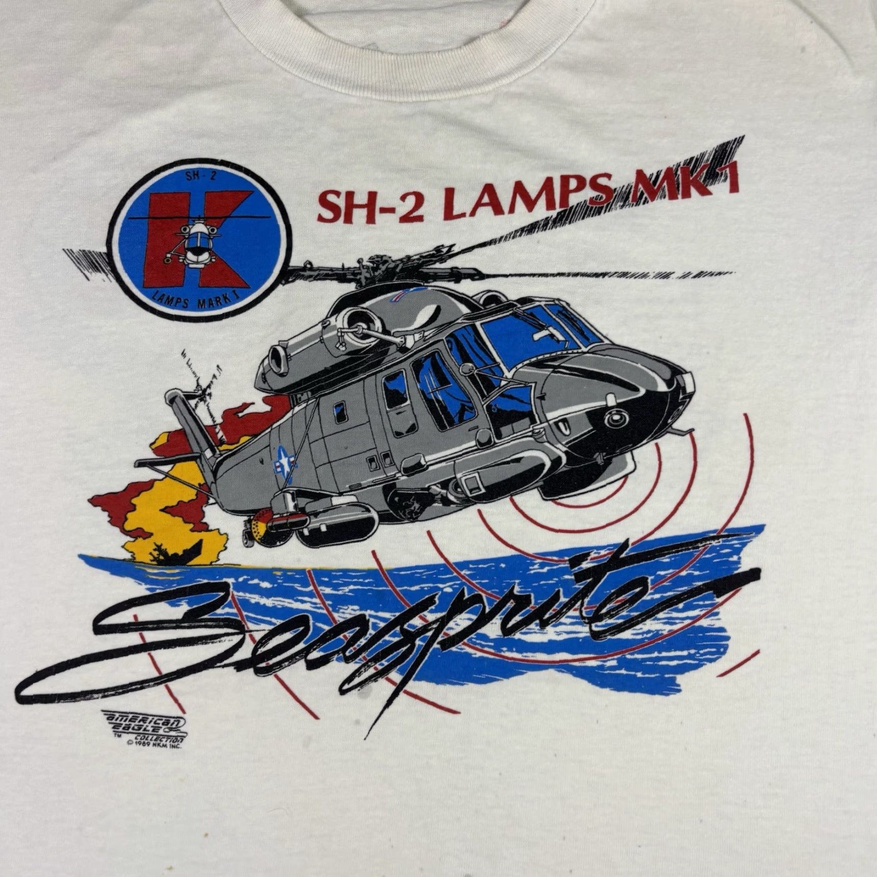 Vintage VINTAGE Stedman T-Shirt 80s Planes Graphic Print Crew Neck White Large Mens Size US L / EU 52-54 / 3 - 6 Thumbnail