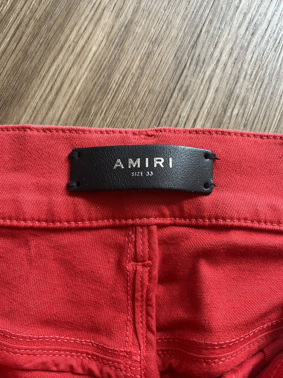 Amiri Amiri Track Stripe Thrasher Skinny Jeans Red Size 33 Size US 33 - 6 Thumbnail