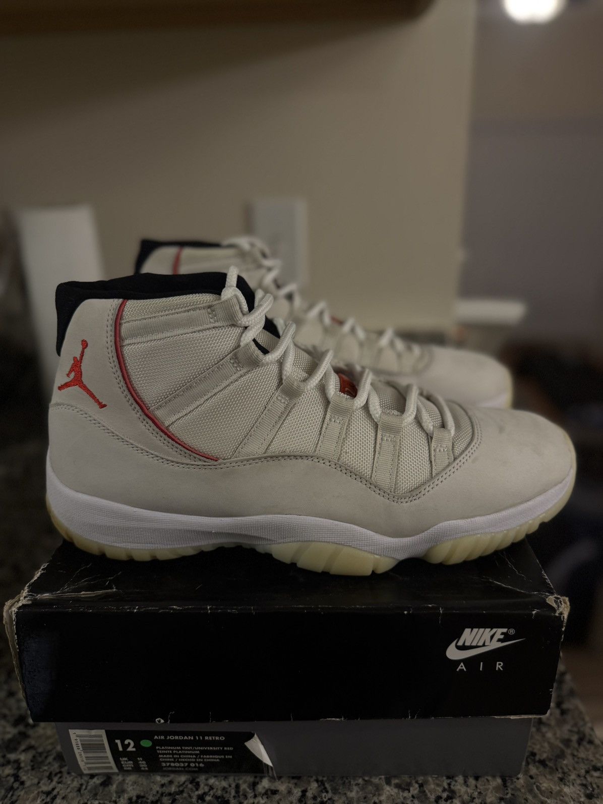 Jordan Brand × Nike Size 12 - Air Jordan 11 Retro Platinum Tint 378037-016 Size US 12 / EU 45 - 1 Thumbnail