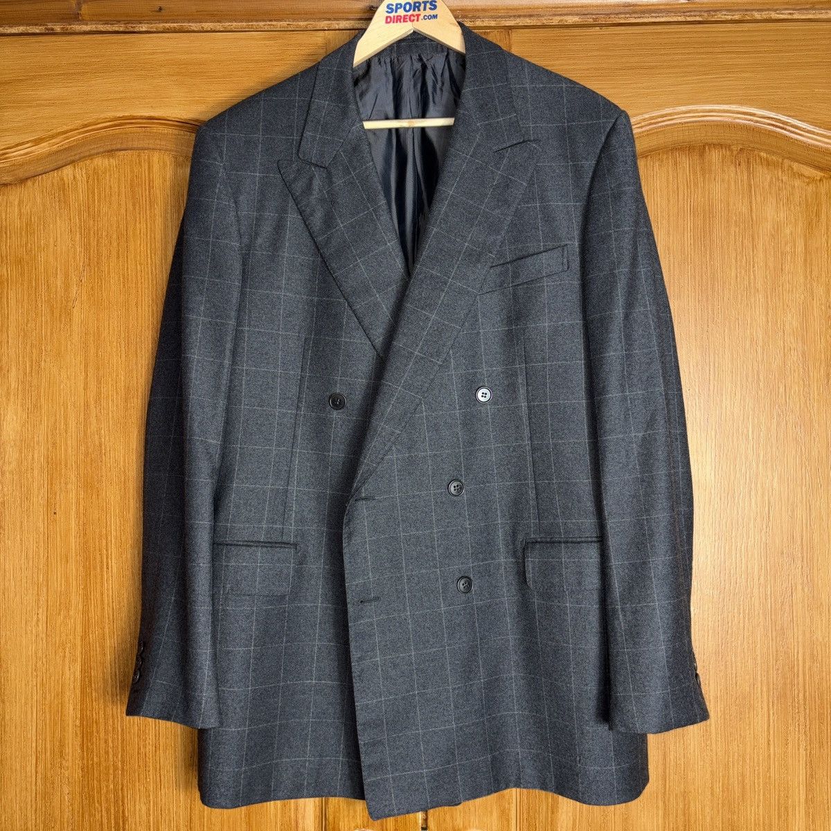 Huntsman Huntsman Savile Row Double Breasted Wool Check Blazer Jacket Size 44L - 1 Thumbnail