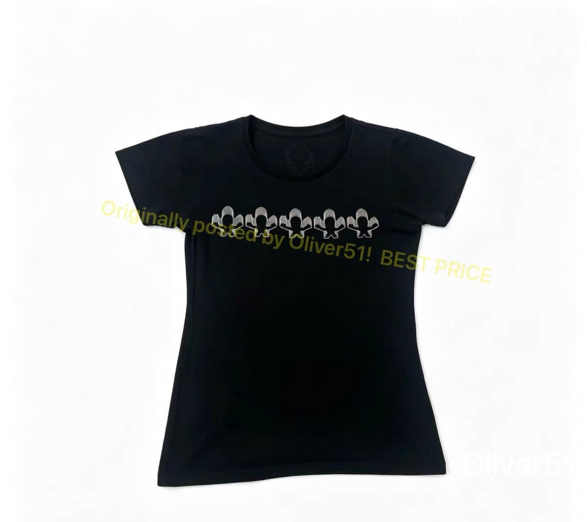 Chrome Hearts Kids 6y Chrome Heart Short Sleeve Pink & Black | Grailed