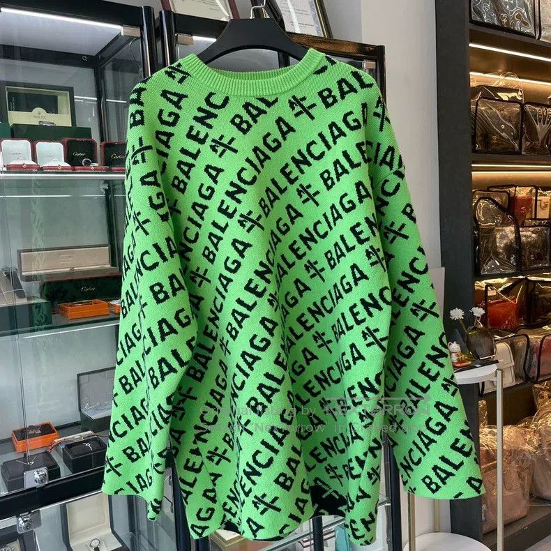 Balenciaga Balenciaga Ox Year Limited Green Logo Sweater, XS Size Size US XS / EU 42 / 0 - 2 Thumbnail