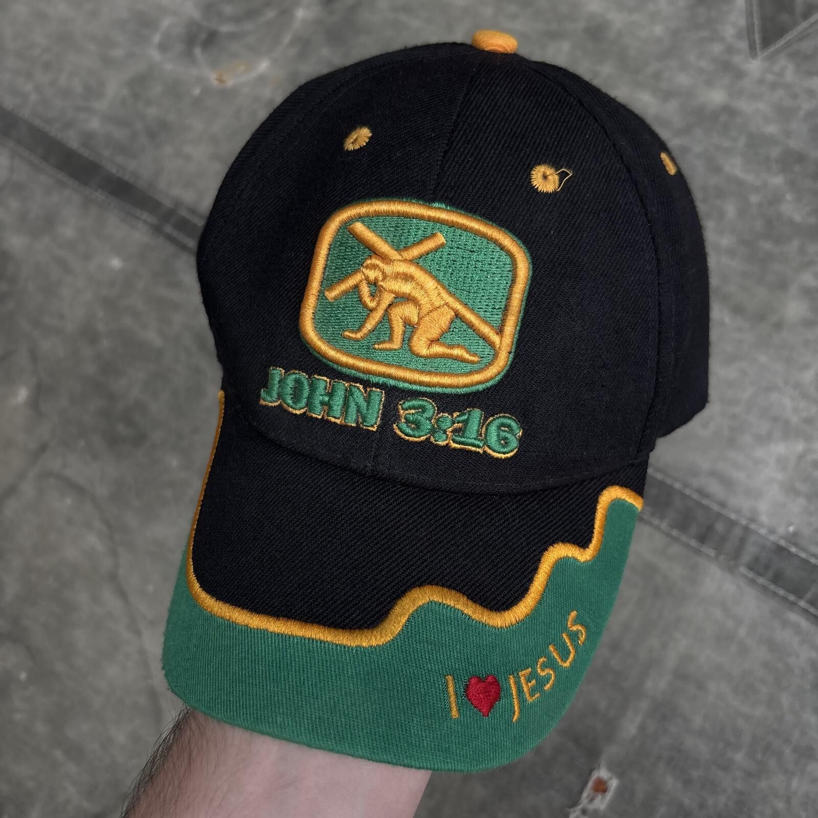 Vintage Vintage Y2K John 3:16 I Love Jesus John Deere Parody Hat Size ONE SIZE - 1 Thumbnail