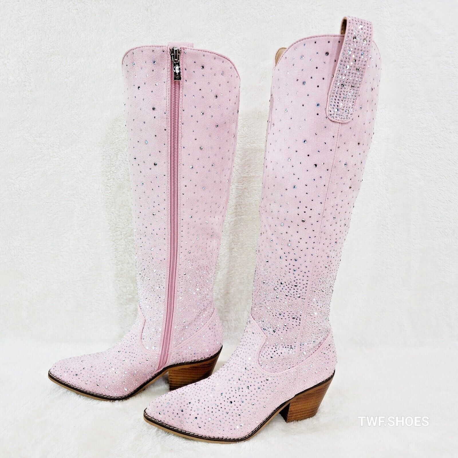 Other Wild Ones Glamour Cowboy Baby Light Pink Silver Rhinestone C Size US 8 / IT 38 - 2 Thumbnail