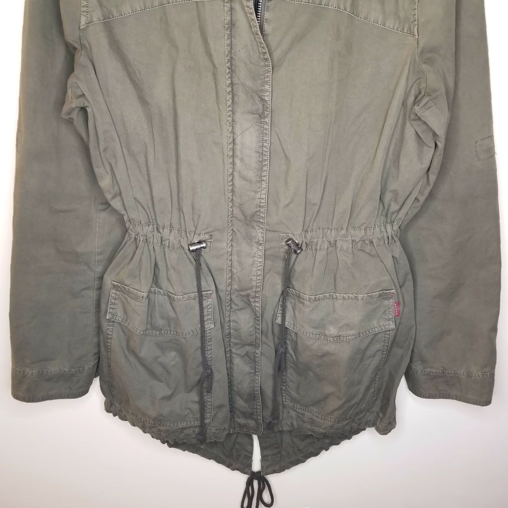 Vintage Levi Strauss Women's Green Cotton Utility Pea Coat Jacket Full Zip Size S Size S / US 4 / IT 40 - 2 Thumbnail