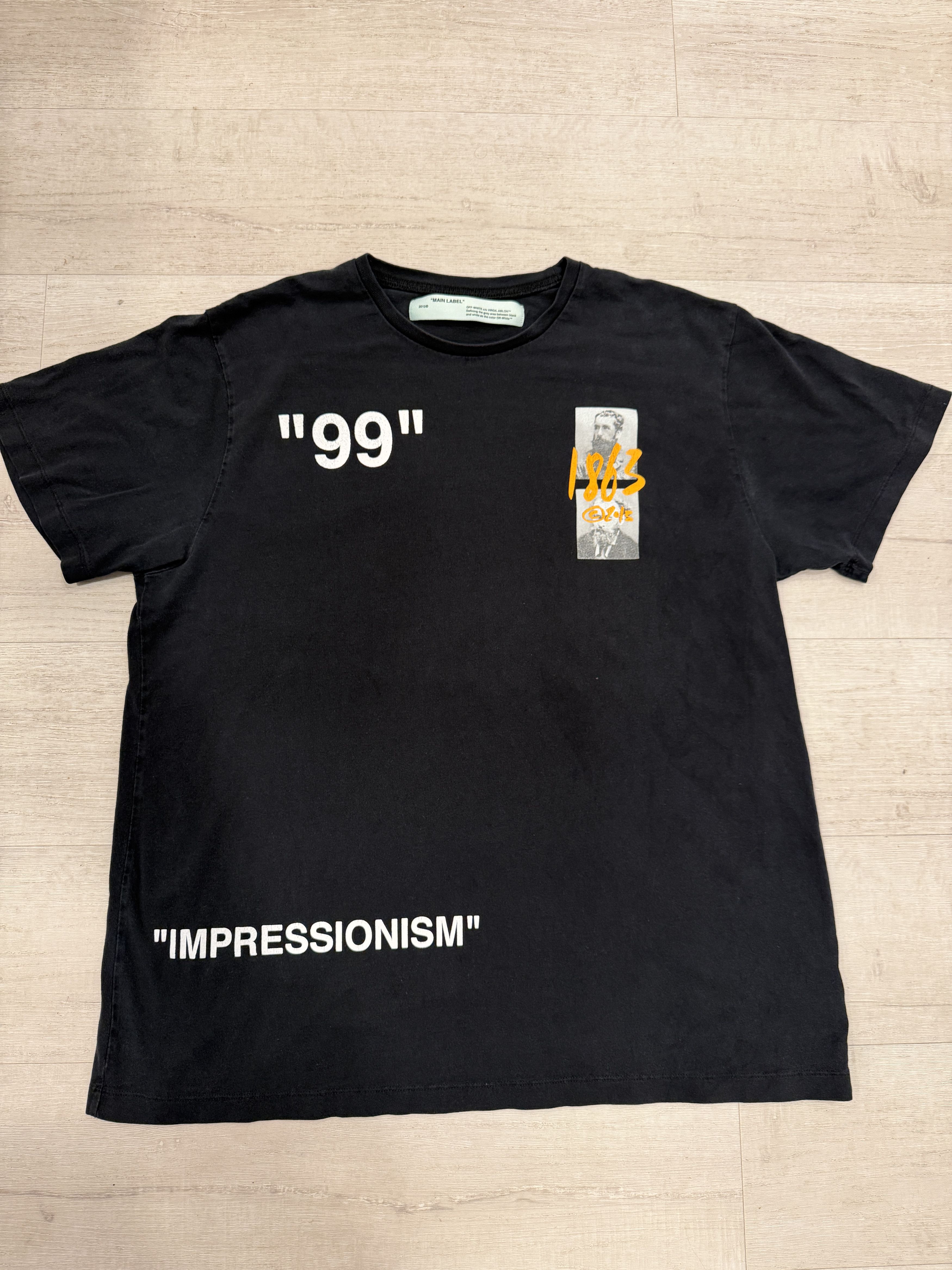 Off-White Off White 2013 Tee Black Main Label Early Virgil Era Size US XL / EU 56 / 4 - 1 Thumbnail