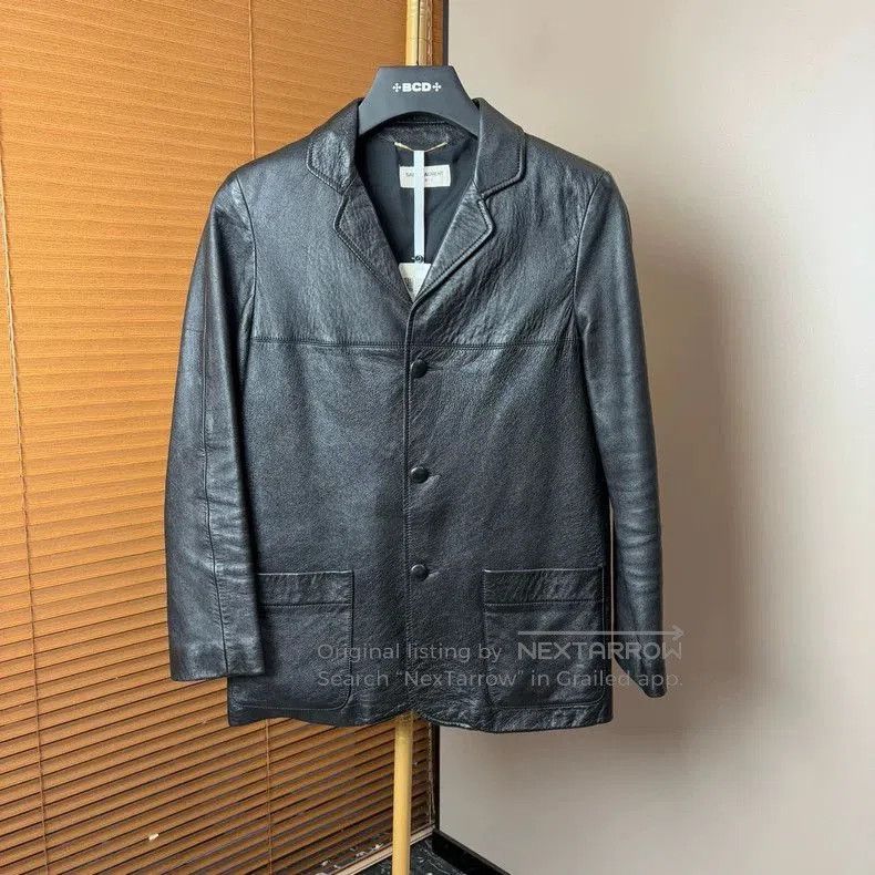 Yves Saint Laurent YSL Black Leather Jacket Size US XS / EU 42 / 0 - 1 Thumbnail