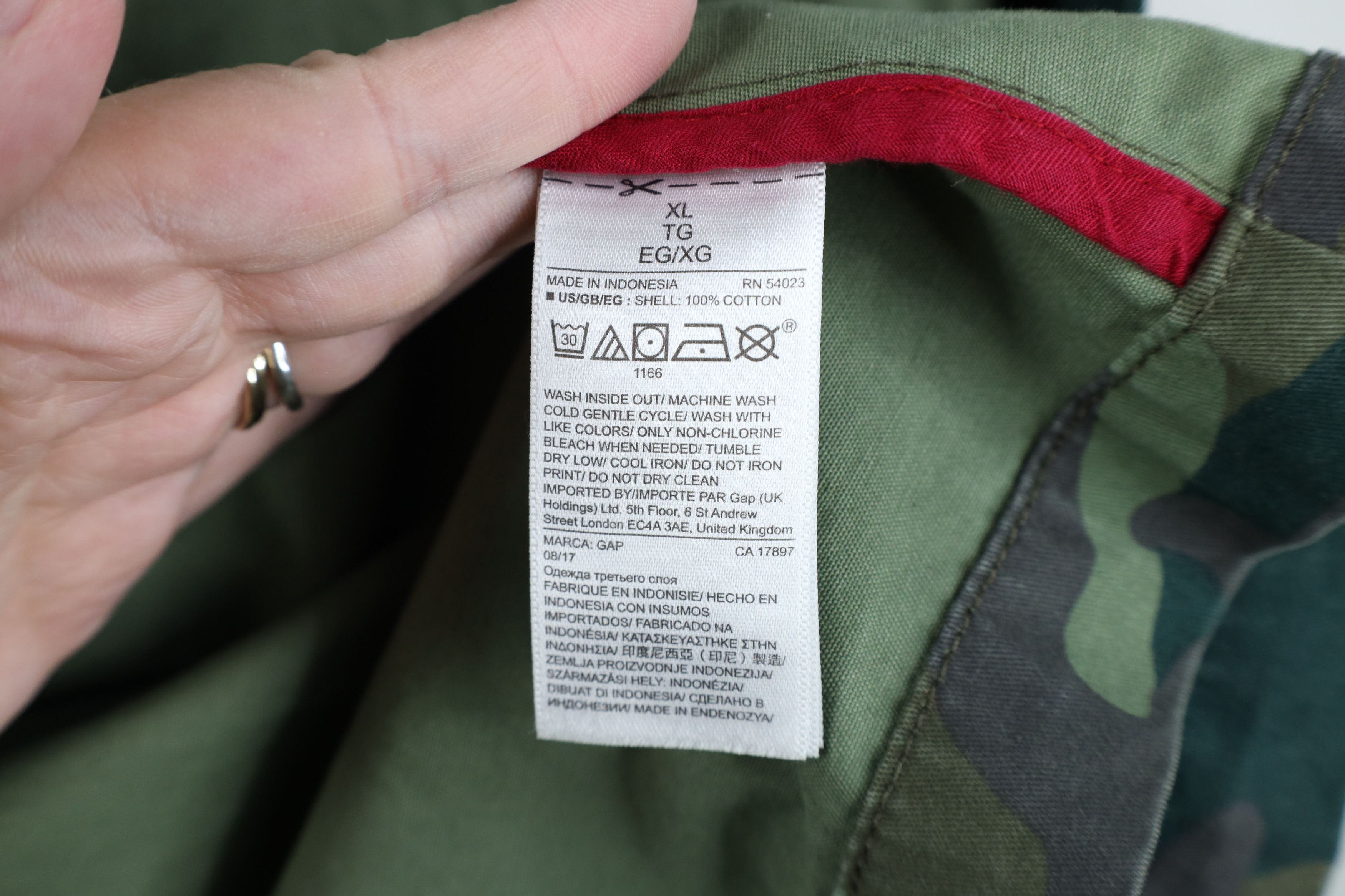 Gap Vintage Y2K Gap Camouflage Military Field Jacket Trench Coat Size XL / US 12-14 / IT 48-50 - 12 Thumbnail