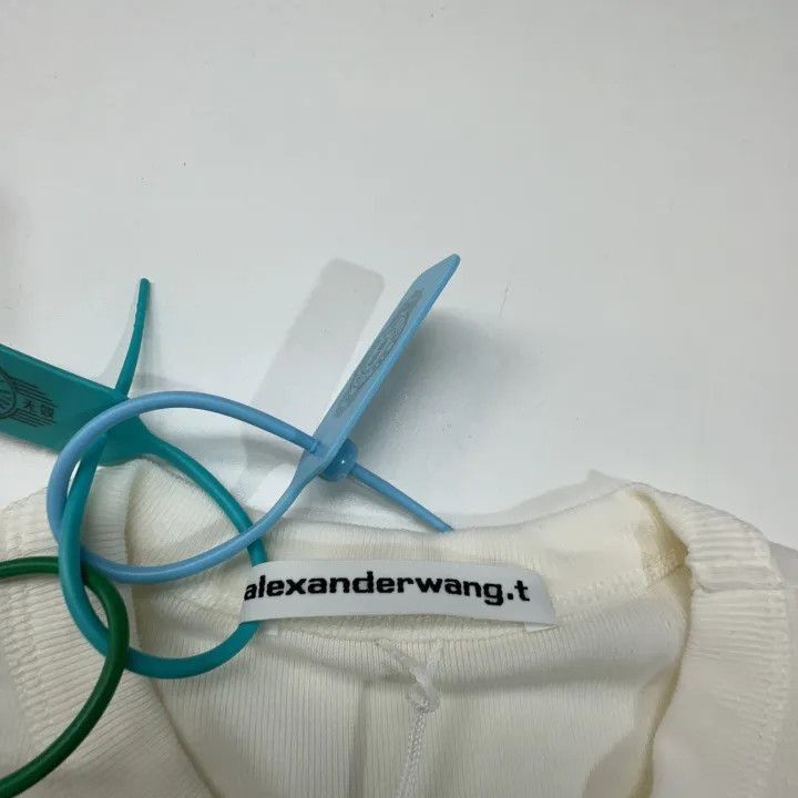 Alexander Wang Alexander Wang Logo Print White Short Sleeve T-shirt - Size XS / US 0-2 / IT 36-38 - 2 Thumbnail