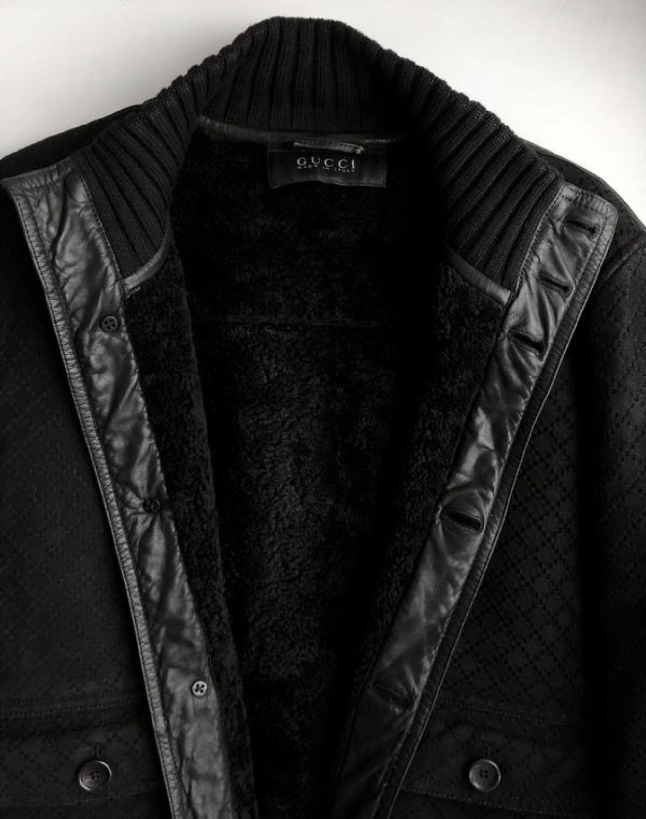 Gucci GUCCI FW 2007 Suede Shearling Jacket Diamond tom ford leathe Size US L / EU 52-54 / 3 - 5 Thumbnail
