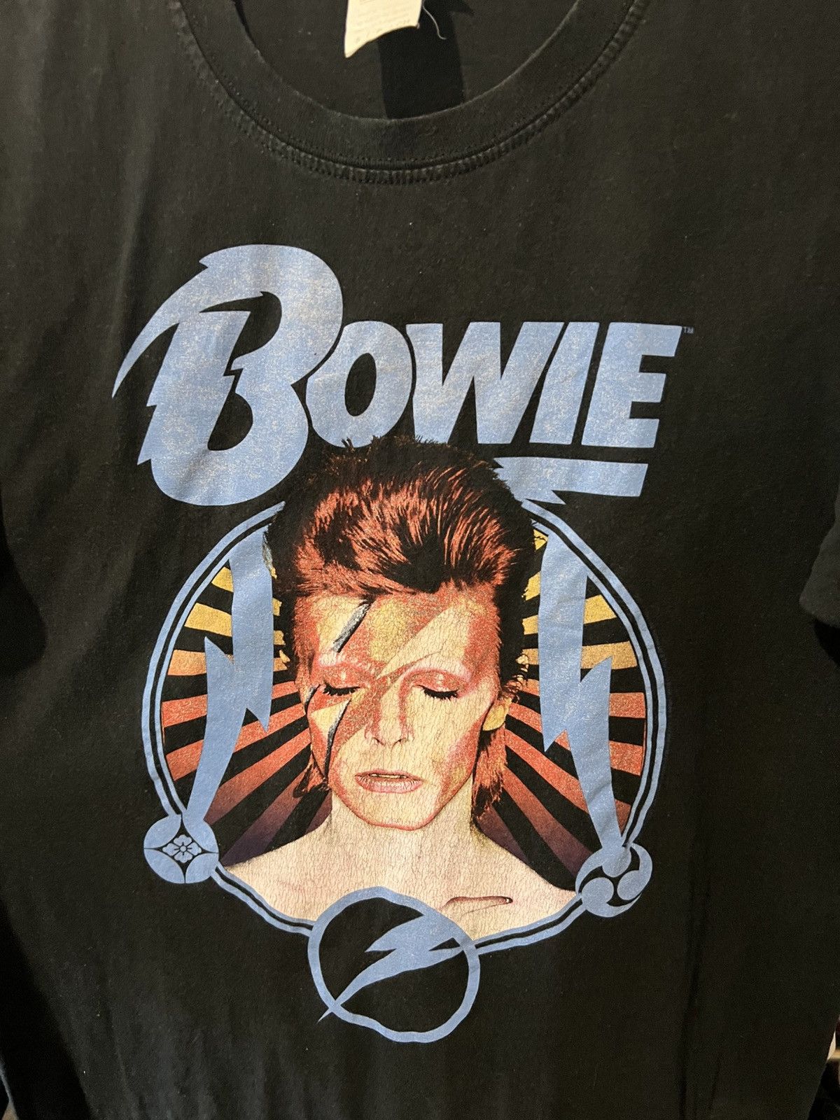 Band Tees VINTAGE DAVID BOWIE STARBURST GRAPHIC AOP T SHIRT BAND ROCK Size US S / EU 44-46 / 1 - 3 Thumbnail