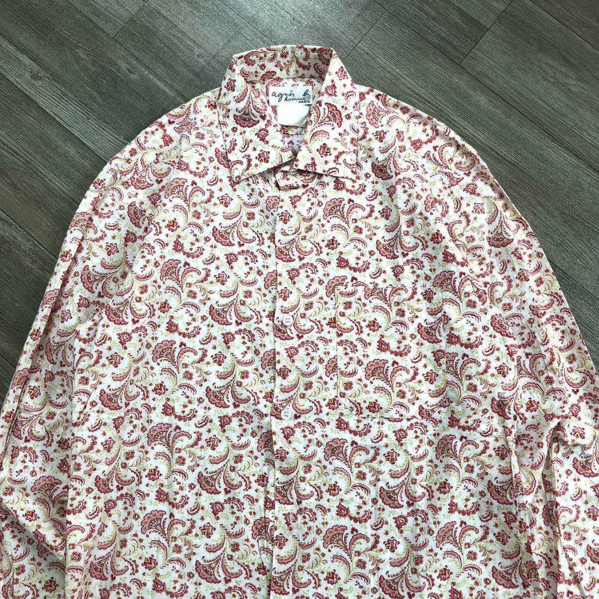 Designer × Vintage × agnes b. Vintage Agnes B. Paris Floral Spring Time Long Shirt Size US S / EU 44-46 / 1 - 2 Thumbnail