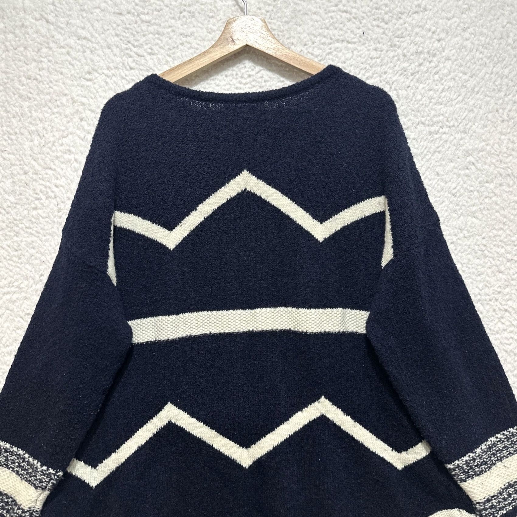 Ralph Lauren VINTAGE Lauren Ralph Lauren Southwestern Wool Blend Tunic Sweater Navy Blue Ivory Sz 3X Women Pullover Knitt 3X, Wool Blend, Western, Purple? Size XXL / US 16-18 / IT 52-54 - 6 Thumbnail